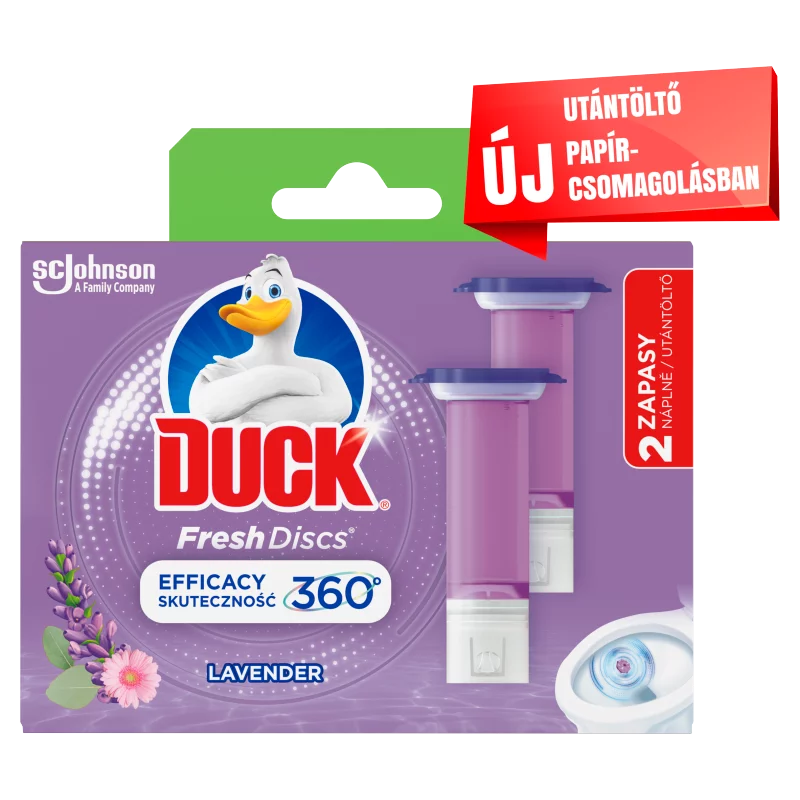 Duck Fresh Discs Levendula WC-öblítő korong utántöltő 2 x 36 ml (72 ml)