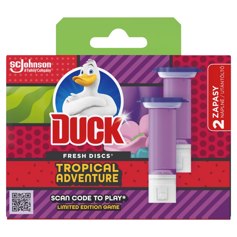 Duck Fresh Discs Tropical Advent WC-öblítő korong utántöltő 2 x 36 ml (72 ml)