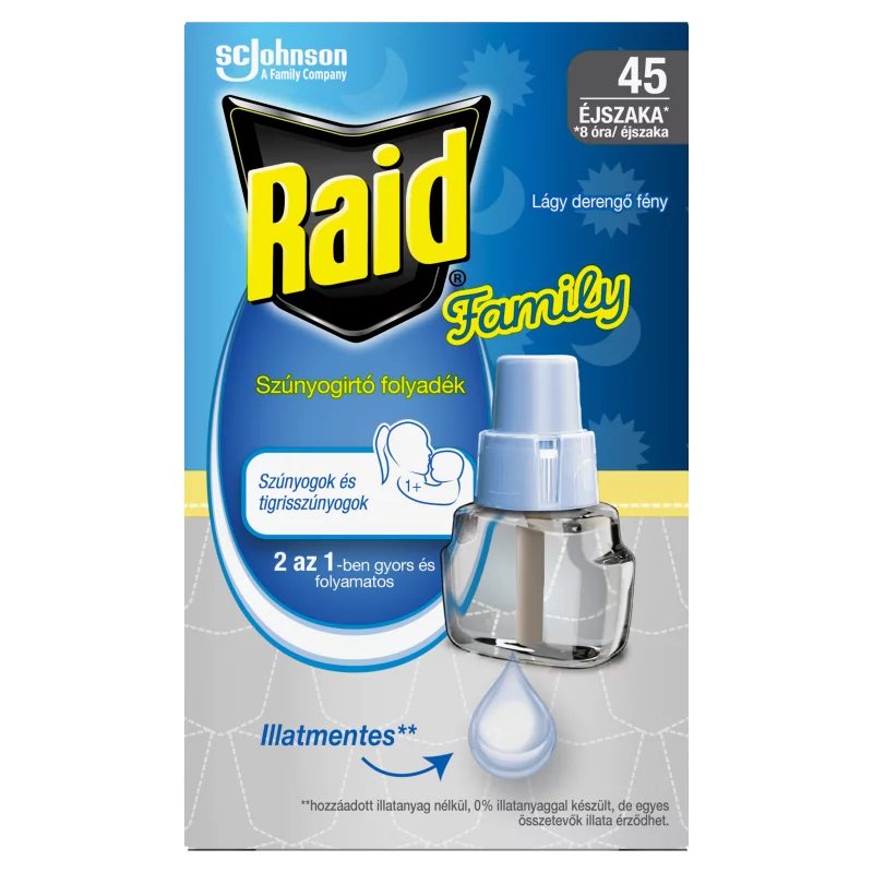 Raid Family szúnyogirtó folyadék elektromos készülék utántöltő 27 ml