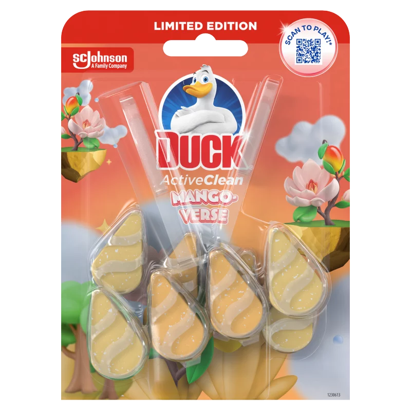 Duck Active Clean Mango-Verse WC-öblítő rúd 2 x 38,6 g (77,2 g)