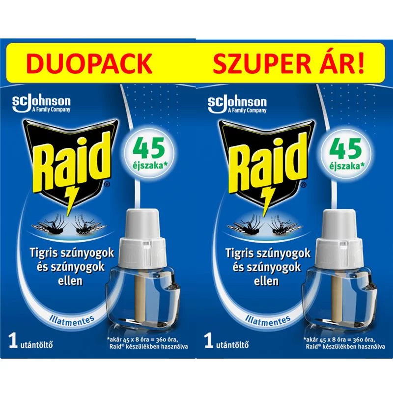 Raid elektromos párologtató ut. 2x27ml 45éj illatmentes Duo