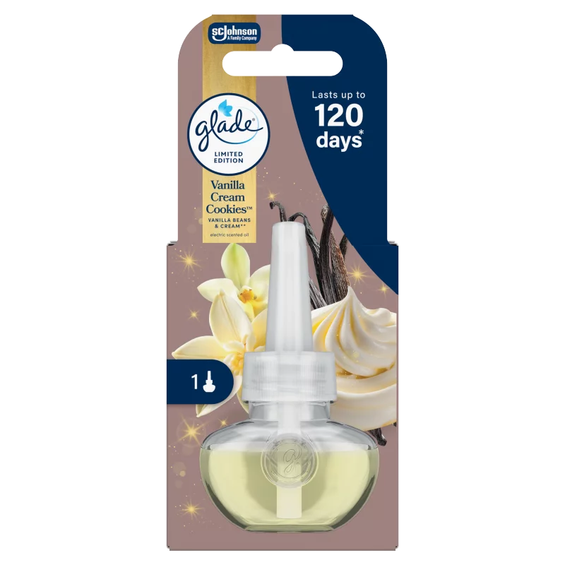 Glade Vanilla Cream Cookies elektromos légfrissítő készülék utántöltő 20 ml