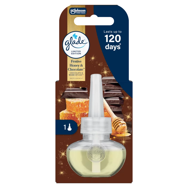 Glade Festive Honey & Chocolate elektromos légfrissítő készülék utántöltő 20 ml