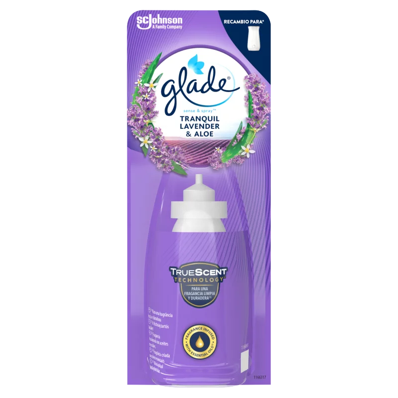 Glade Sense & Spray Tranquil Lavender & Aloe automata légfrissítő utántöltő 18 ml