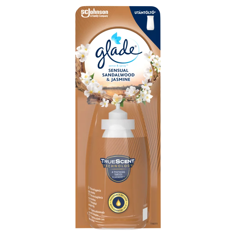 Glade Sense & Spray Sensual Sandalwood & Jasmine automata légfrissítő utántöltő 18 ml