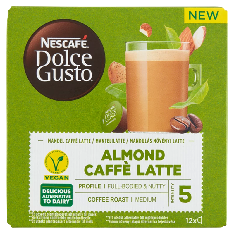 NESCAFÉ Dolce Gusto Almond Caffé Latte mandulás vegán kávékapszula 12 db/12 csésze 132 g