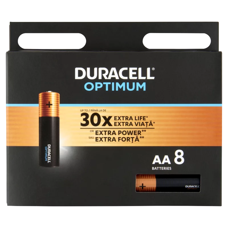 Duracell Optimum Extra Power AA alkáli elemek 8 db