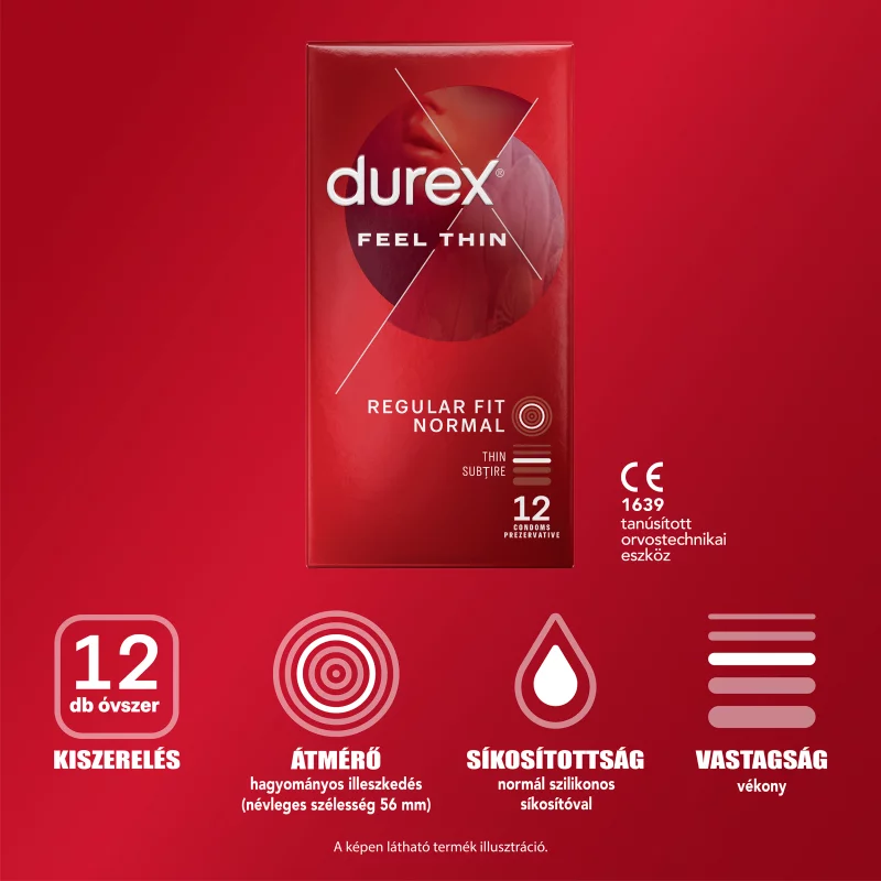 Durex Feel Thin óvszer 12 db