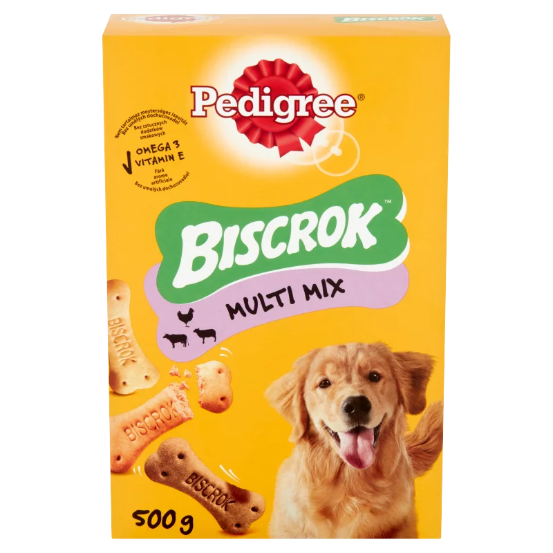 Pedigree Biscrok Multi Mix csirke-marha-bárány kiegészítő állateledel felnőtt kutyák számára 500 g