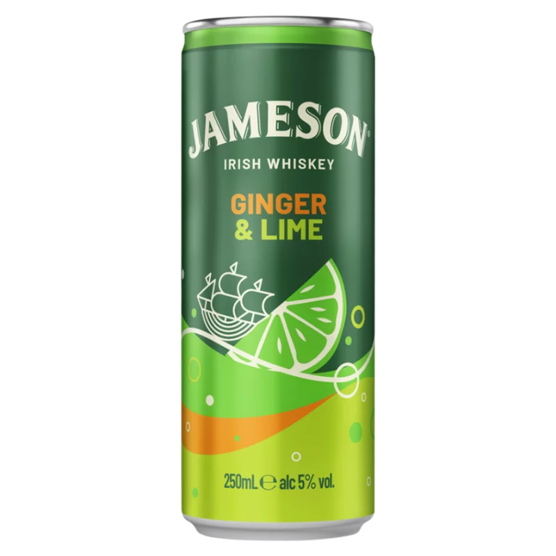 Jameson alkoholos üdítőital Jameson whiskeyből és gyömbérrel ízesített szénsavas italból 5% 0,25 l