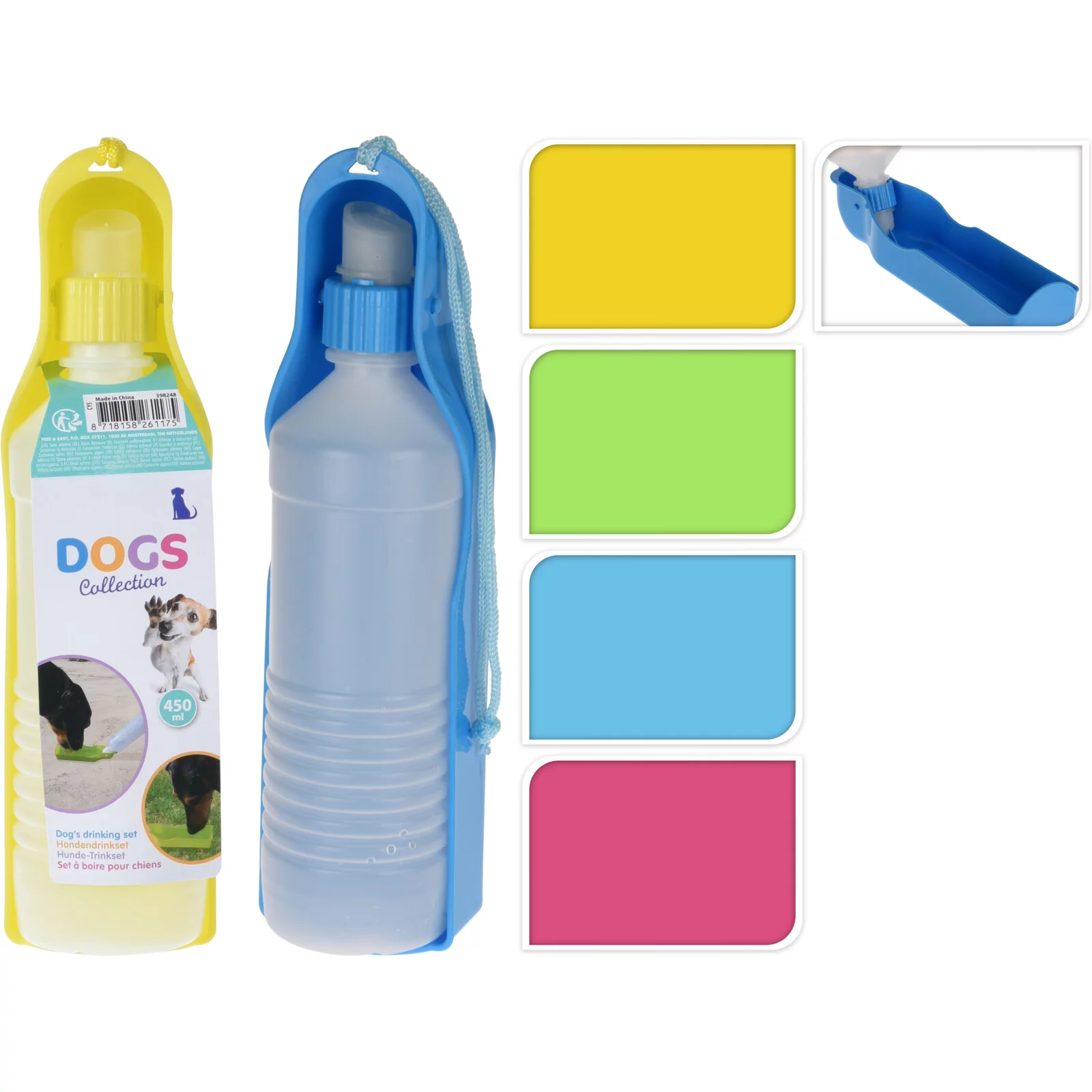 Kisállat itató kulacs - 450 ml - Zöld