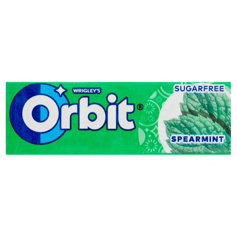 Orbit Spearmint mentaízű cukormentes rágógumi édesítőszerrel 14 g