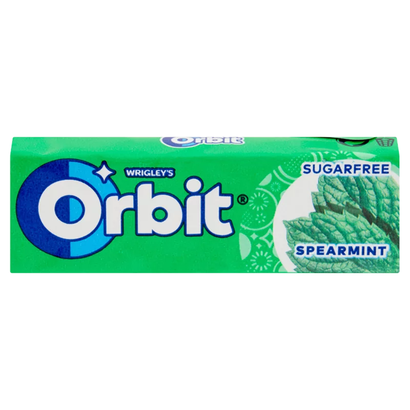 Orbit Spearmint mentaízű cukormentes rágógumi édesítőszerrel 14 g