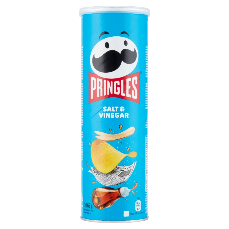 Pringles sós és ecetes ízesítésű snack 165 g