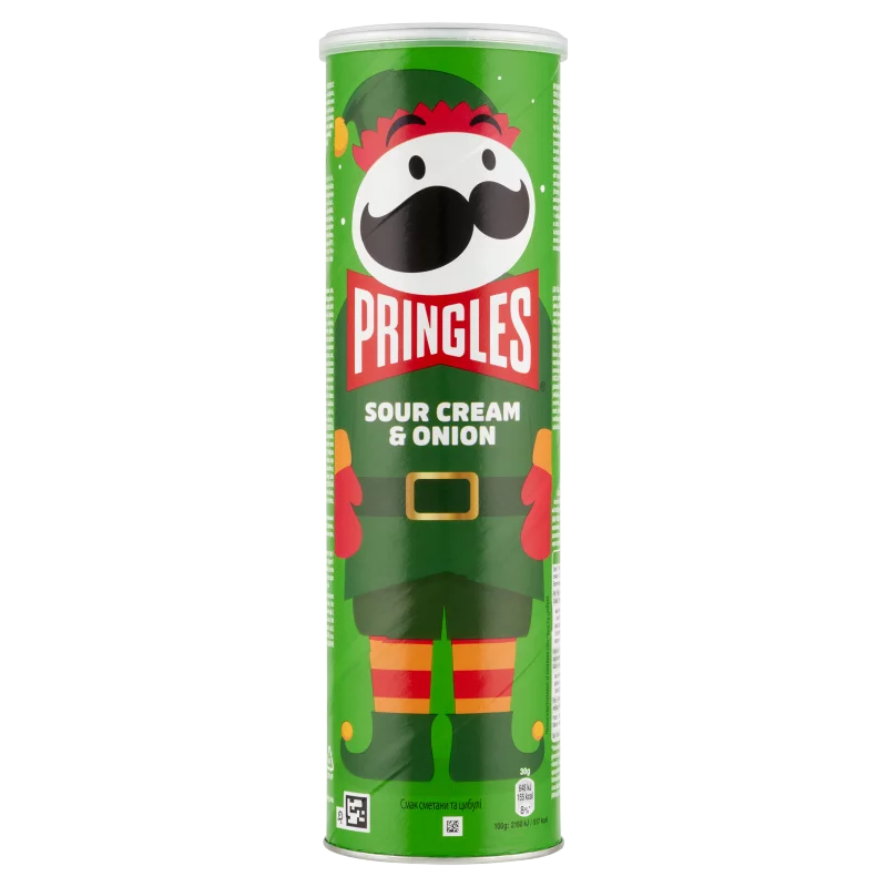 Pringles hagymás-tejfölös ízesítésű sós snack 185 g