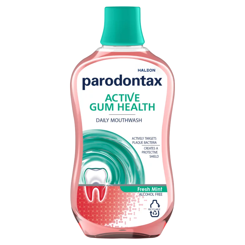 Parodontax Active Gum Health Fresh Mint alkoholmentes szájvíz fluoriddal 500 ml