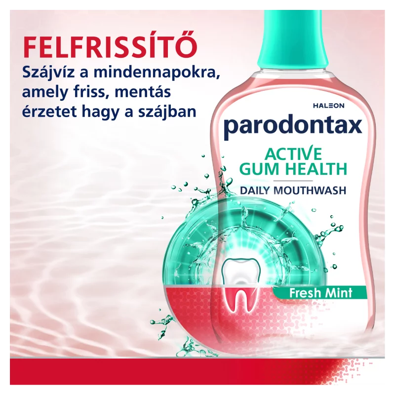 Parodontax Active Gum Health Fresh Mint alkoholmentes szájvíz fluoriddal 500 ml