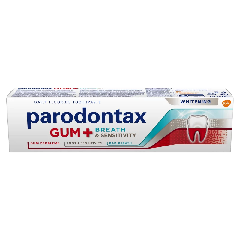 Parodontax Gum + Breath & Sensitivity Whitening fluoridos fogkrém 75 ml