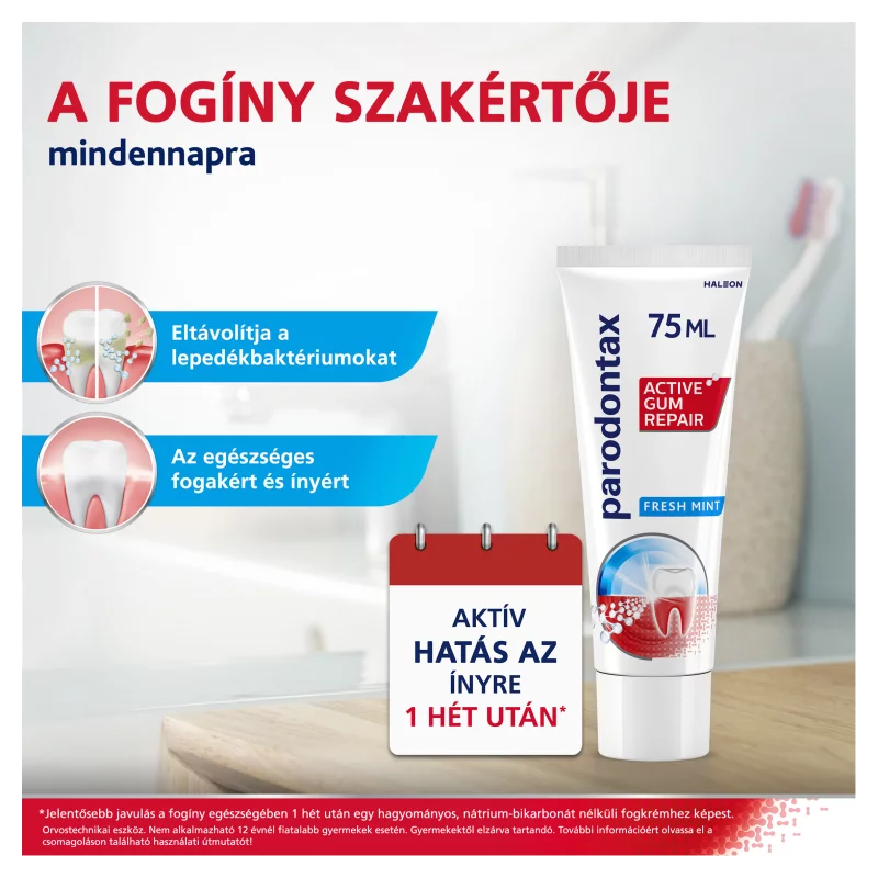 Parodontax Active Gum Repair Fresh Mint fluoridos fogkrém 75 ml