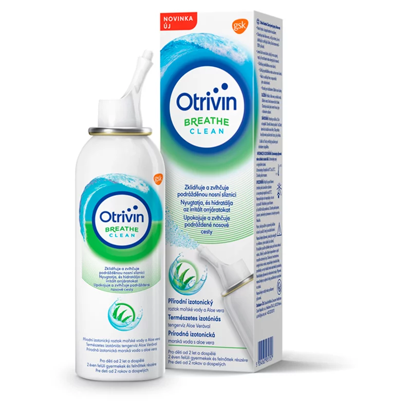 Otrivin Breathe Clean tengervizes orrspray Aloe Verával 100 ml