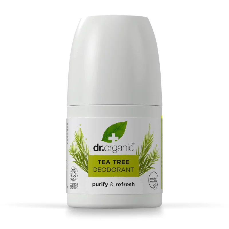 Dr. Organic alumíniummentes golyós dezodor bioaktív teafaolajjal 50 ml
