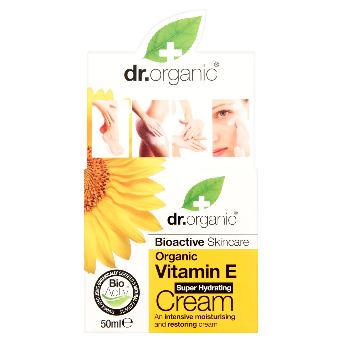 Dr. Organic szuper-hidratáló krém bio E-vitaminnal száraz bőrre 50 ml