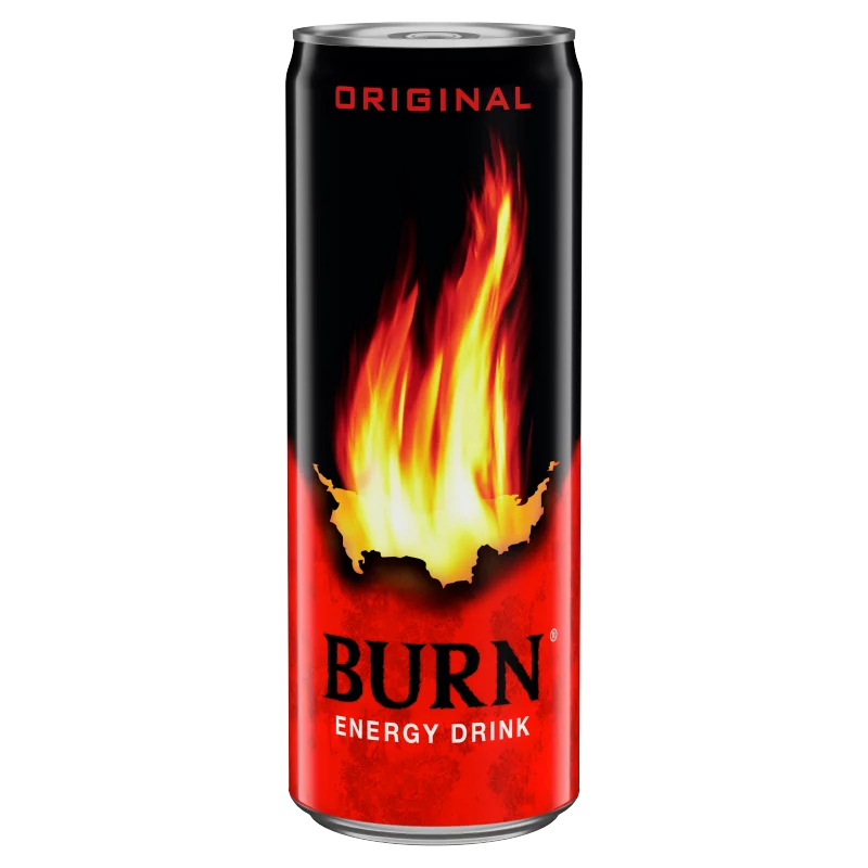 Burn Original szénsavas ital koffeinnel, inozitollal, guaranamag kivonattal, B-vitaminokkal 250 ml