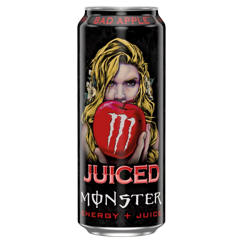 Monster Bad Apple szénsavas ital gyümölcslével gyümölcskoncentrátumból, koffeinnel 500 ml