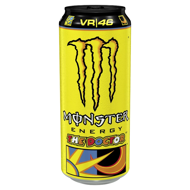 Monster Energy The Doctor Rossi VR 46 szénsavas ital koffeinnel cukrokkal és édesítőszerrel 500 ml