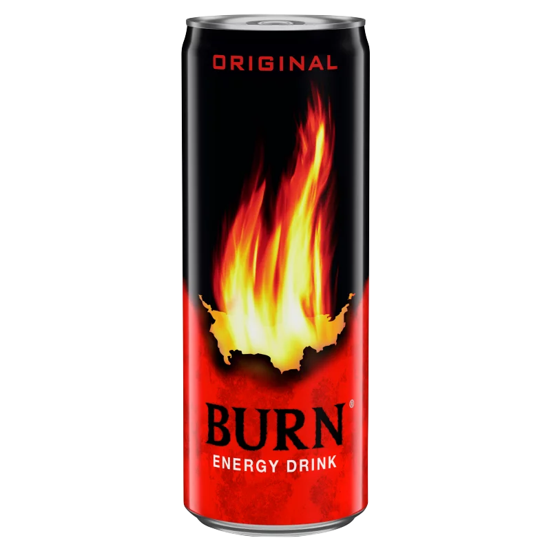 Burn Original szénsavas ital koffeinnel, inozitollal, guaranamag kivonattal, B-vitaminokkal 250 ml