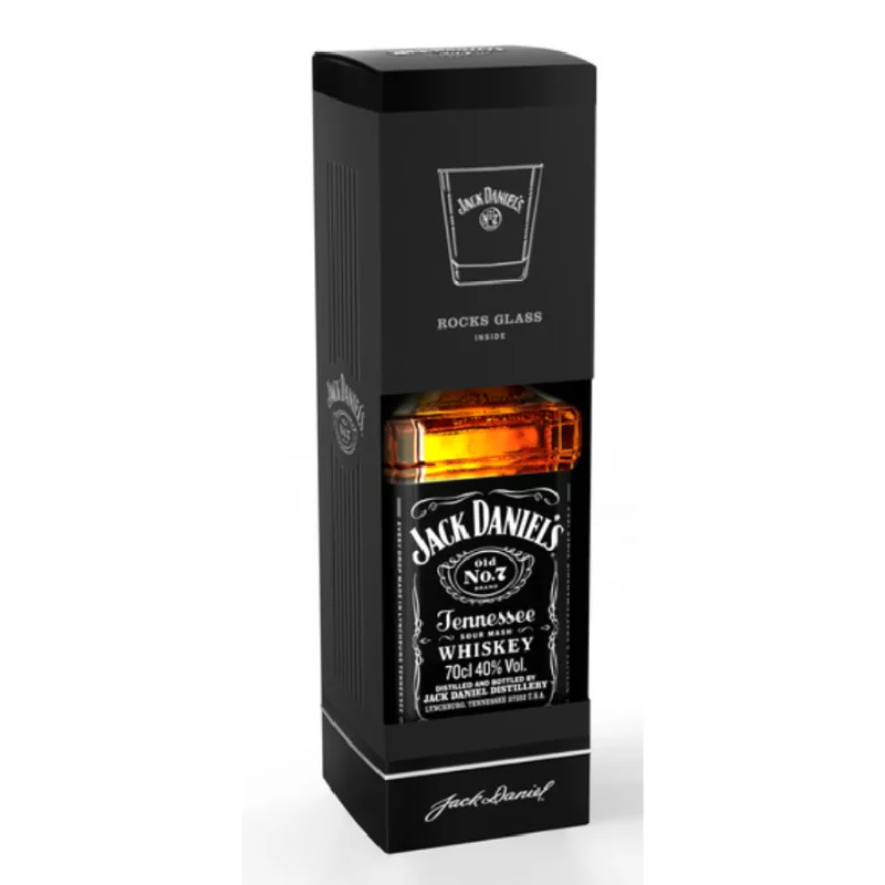 Jack Daniel´s whiskey 0,7l + pohár díszdobozban