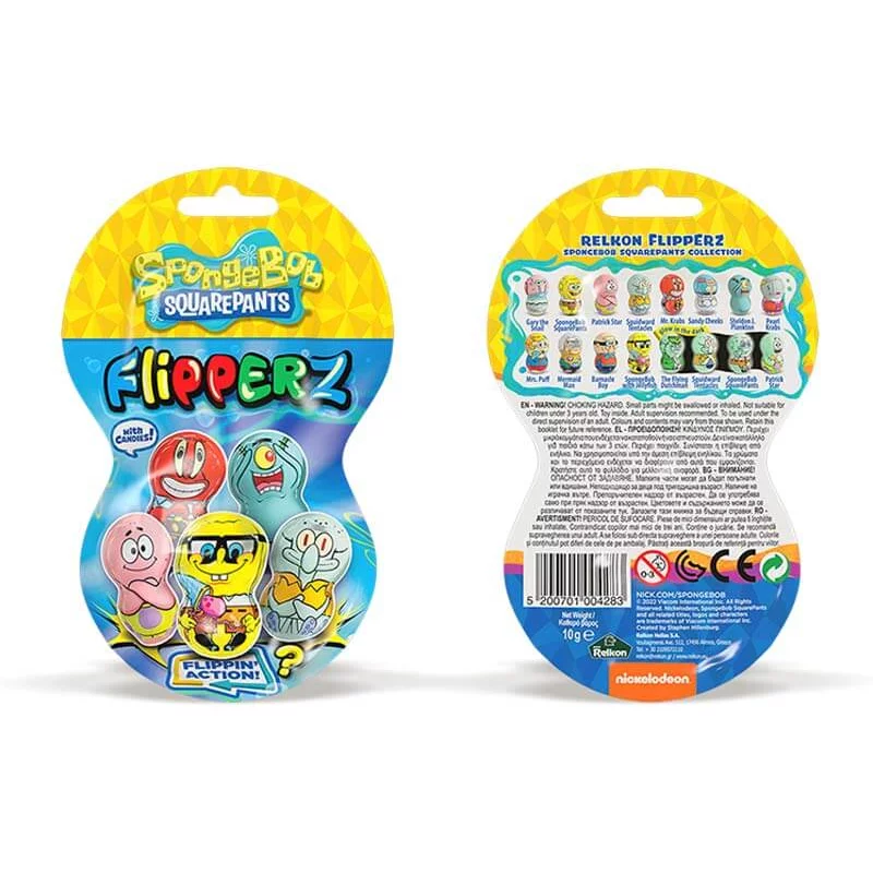 Relkon Flipperz játék cukorkával 10g Spongebob