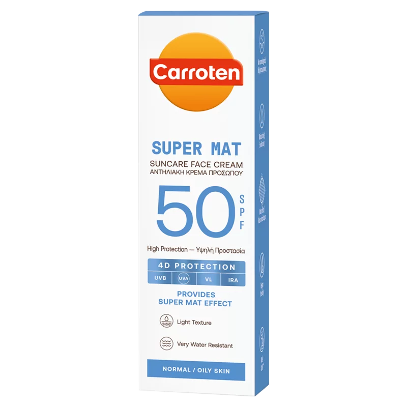 Carroten Super Mat SPF50 mattító fényvédő arckrém 50 ml