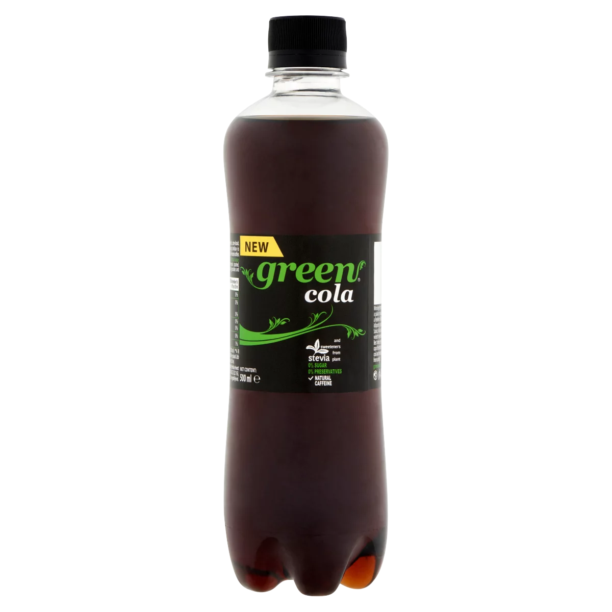 Green cola ízű szénsavas üdítőital stevia-val ízesítve 500 ml