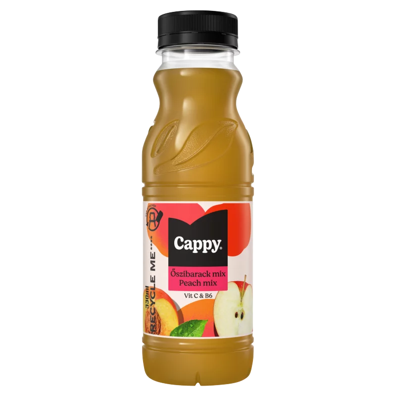 Cappy Őszibarack mix gyümölcsital őszibarackpüré és almalé sűrítményből 330 ml