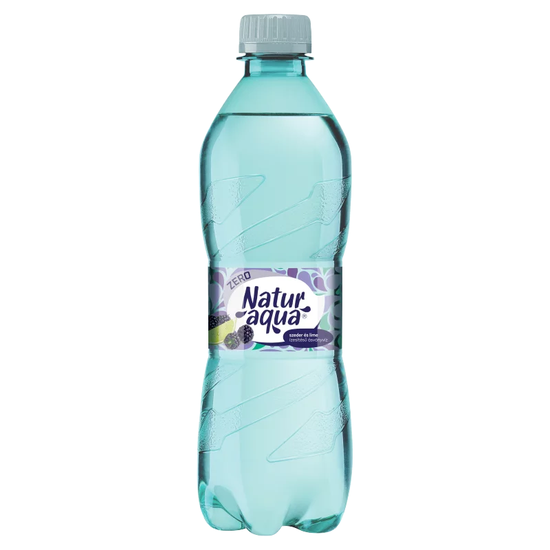 NaturAqua Emotion energiamentes, szénsavas, szeder- és limeízű üdítőital édesítőszerekkel 500 ml