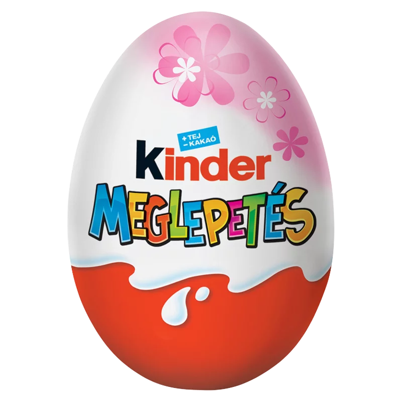 Kinder Meglepetés belső tejes réteggel bevont tejcsokoládé figura, belsejében meglepetéssel 20 g - Lány