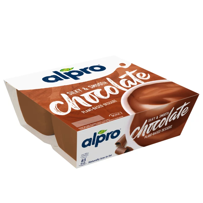 Alpro Devilishly Dark csokoládéízű szójadesszert 4 x 125 g (500 g)
