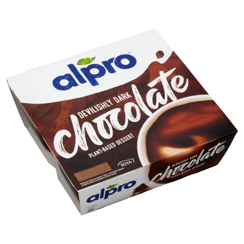 Alpro Devilishly Dark csokoládéízű szójadesszert 4 x 125 g (500 g)