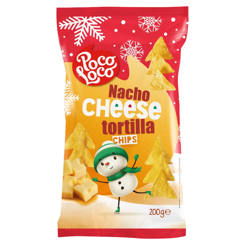 Poco Loco Tortilla sajtos ízesítésű kukoricachips 200 g