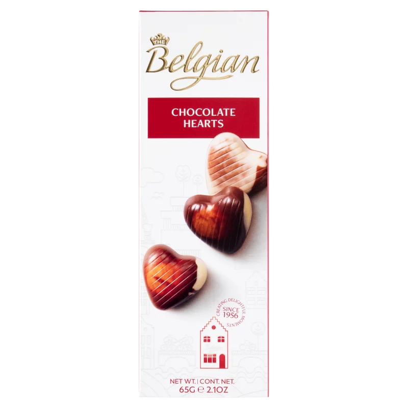The Belgian Chocolate Hearts belga csokoládé praliné 65 g