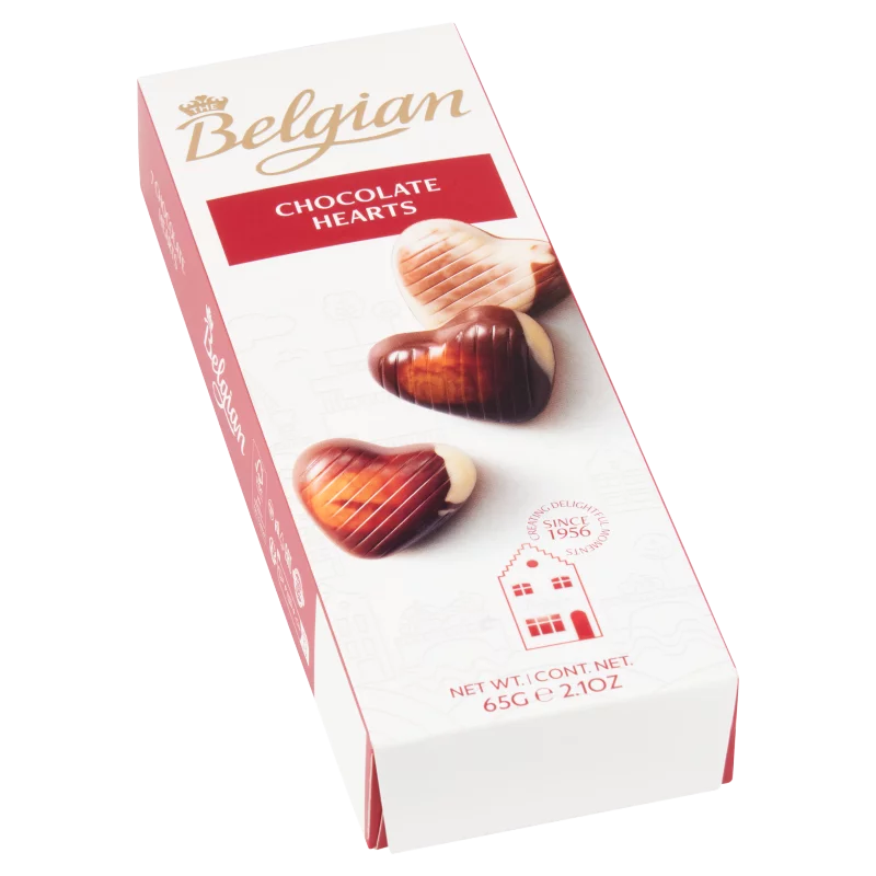 The Belgian Chocolate Hearts belga csokoládé praliné 65 g