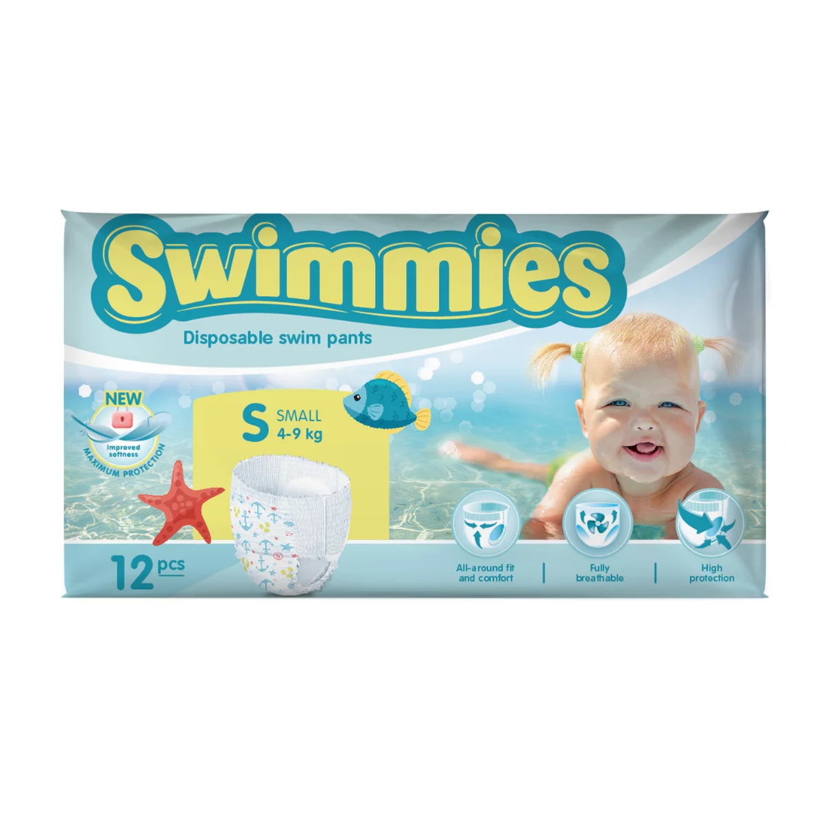 Swimmies úszópelenka 12db (4-9kg) Small