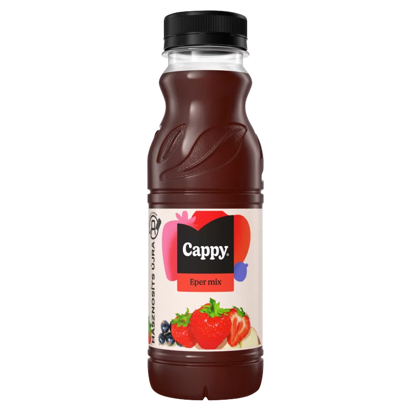 Cappy Eper mix gyümölcsital gyümölcslével és gyümölcspürével cukorral és édesítőszerekkel 330 ml