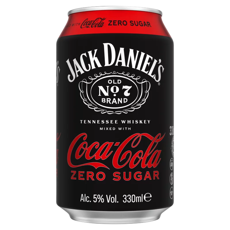 Jack Daniel's Tennessee Whiskey és Coca Cola alkoholos szénsavas ital édesítőszerekkel 5% 330 ml