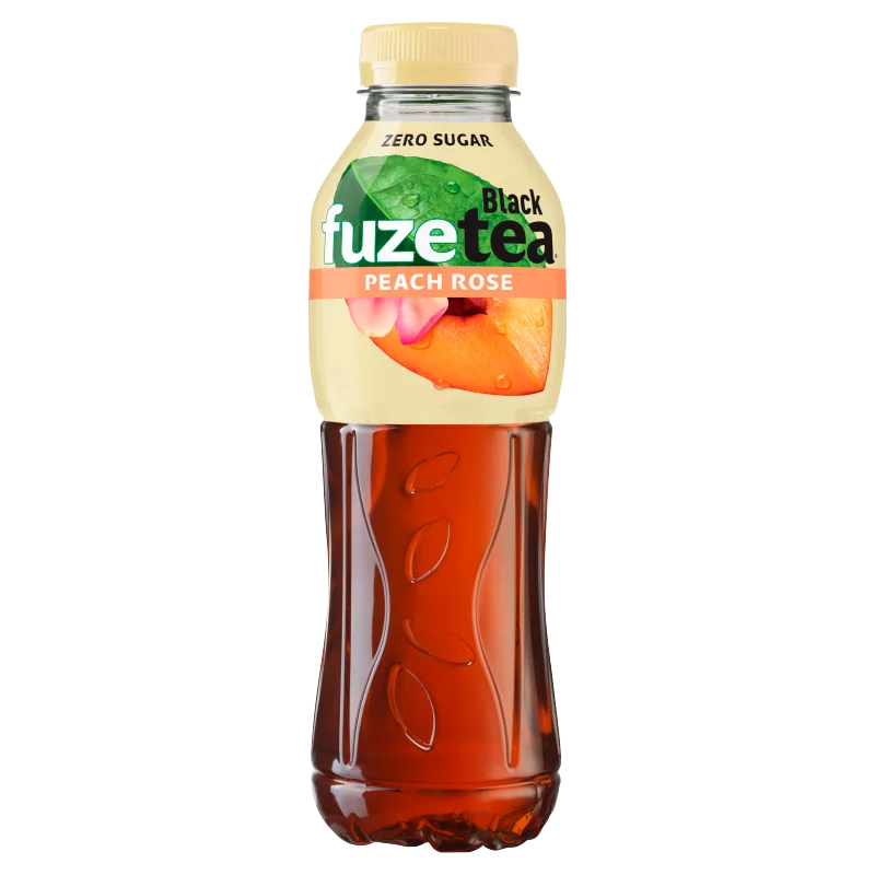 FUZETEA Zero energiamentes őszibarack- és rózsaízű üdítőital édesítőszerekkel 500 ml