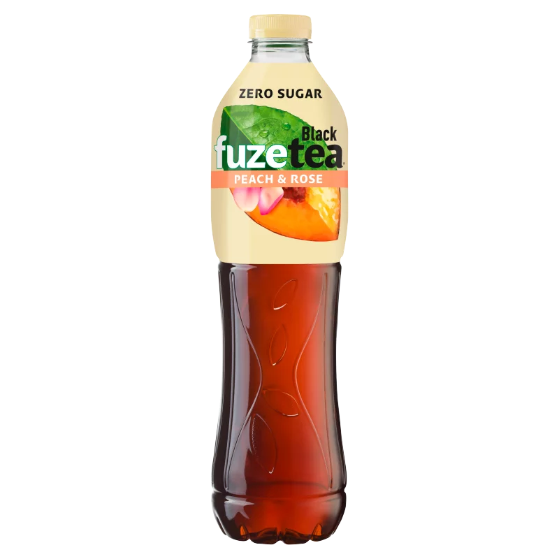 FUZETEA Zero energiamentes őszibarack- és rózsaízű üdítőital édesítőszerekkel 1,5 l