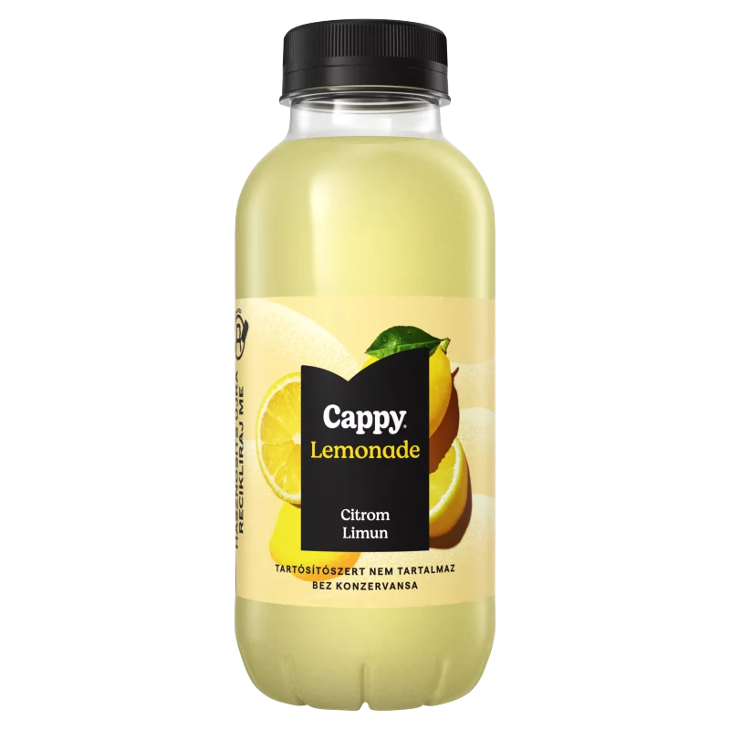 Cappy Lemonade szénsavmentes, citrom üdítőital cukorral és édesítőszerrel 400 ml