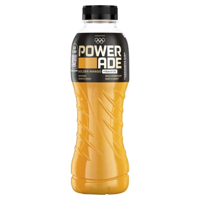 Powerade szénsavmentes, mangóízű izotóniás sportital 500 ml