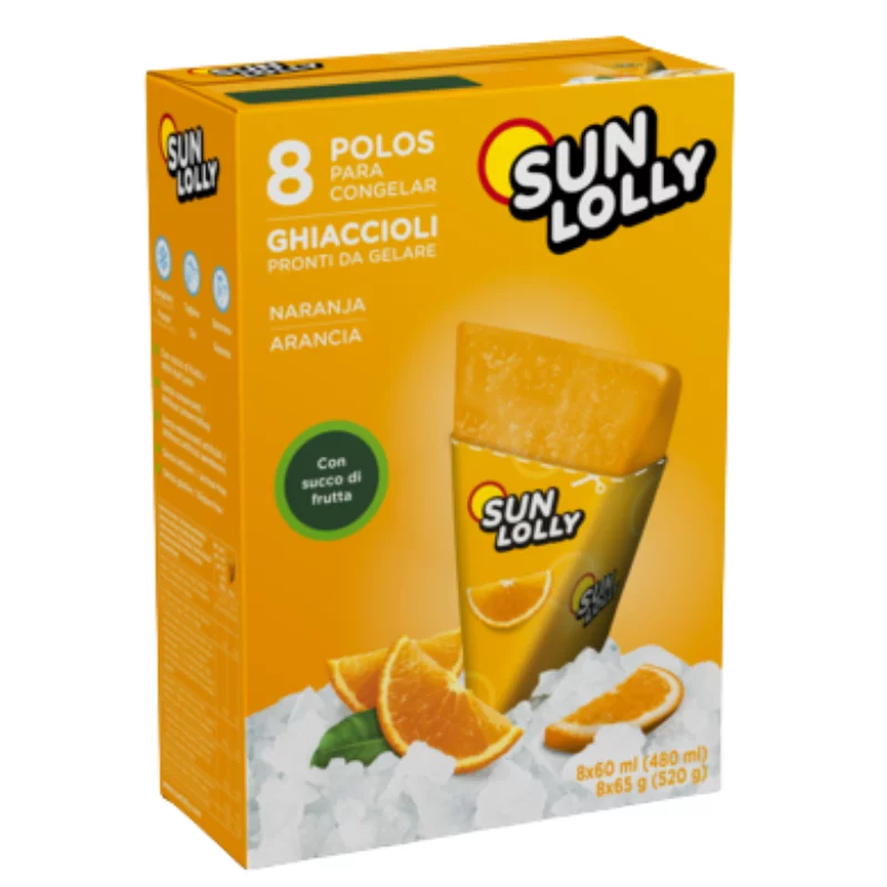 SunLolly jégnyalóka 8x60ml narancs ízű